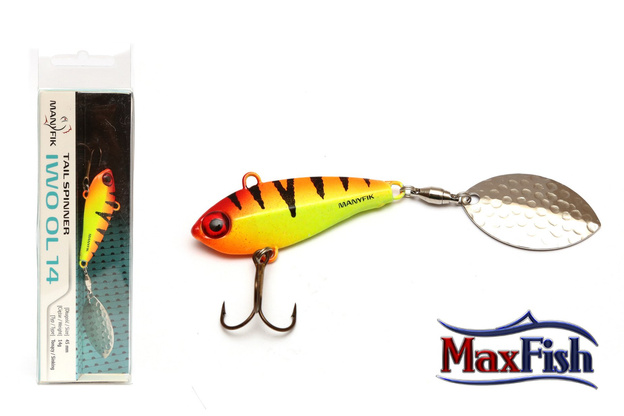 IOL006- MANYFIK WIRUJĄCY OGONEK IWO OL - PERCH FLUO