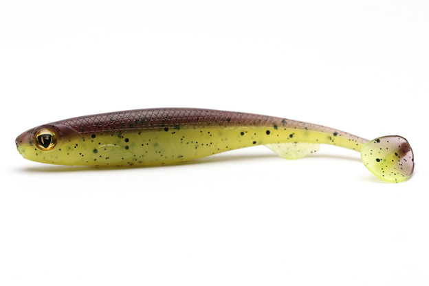 GUMAN FOX RAGE SLICK SHAD - GREEN PUMPKIN UV