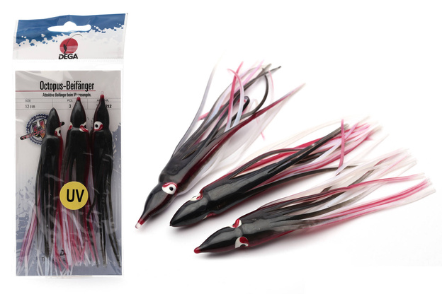 OŚMIORNICE DEGA OCTOPUS UV 12cm/3szt
