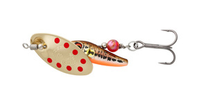 822 - SAVAGE GEAR OBROTÓWKA STICKLEBAIT SPINNER - MINNOW GOLD RED