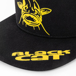 CZAPKA Z DASZKIEM BLACK CAT BLACK FLAT PEAK