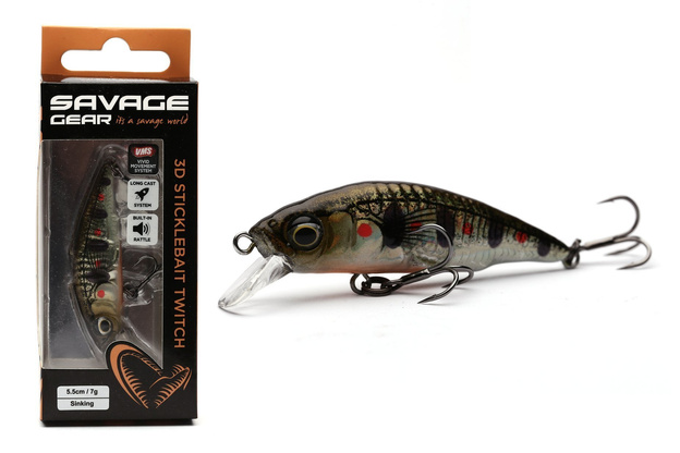 723 - SAVAGE GEAR WOBLER 3D STICKLEBAIT TWITCH - BROWN TROUT SMOLT