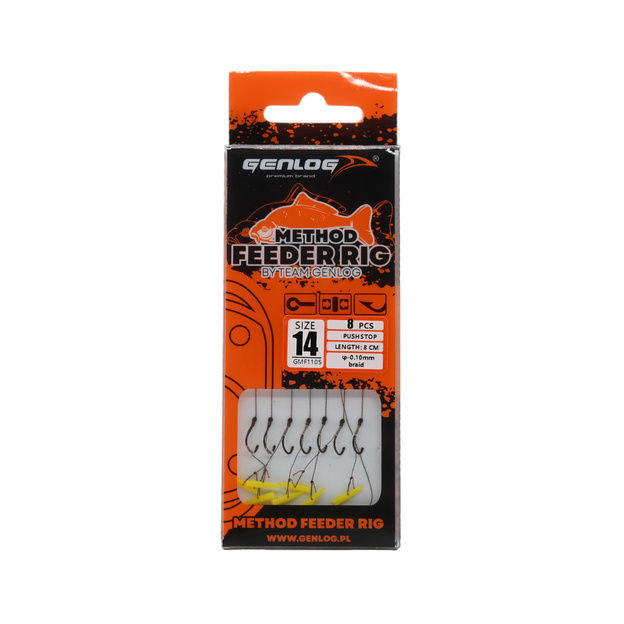 PRZYPONY GENLOG METHOD FEEDER RIG PUSHSTOP 14/8cm