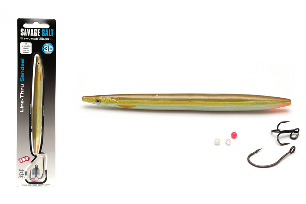 SAVAGE GEAR LINE THRU SANDEEL - MOTOR OIL UV