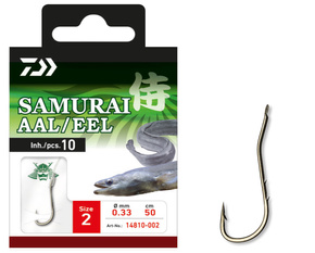 HACZYKI Z PRZYPONEM DAIWA SAMURAI EEL 10/10szt