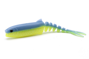 GUMA SAVAGE GEAR CANNIBAL MINNOW V-TAIL - BLUE CHARTREUSE