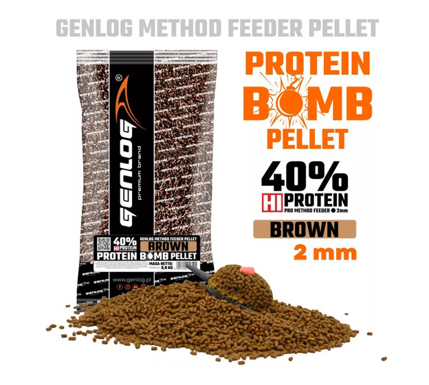 PELLET GENLOG PROTEIN BOMB - BROWN 2mm/800g