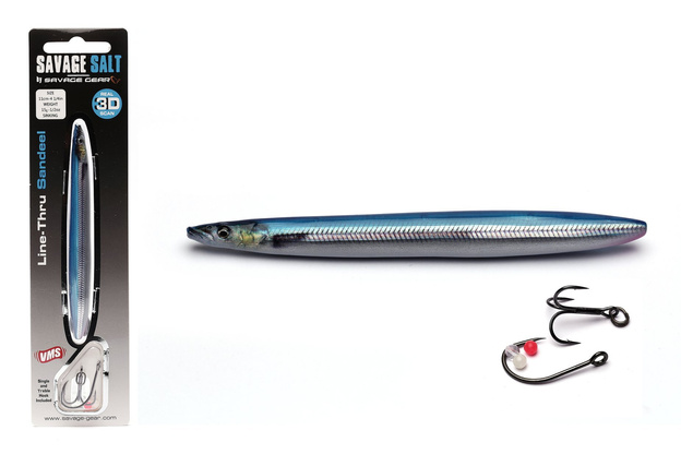 LINE THRU SANDEEL SAVAGE GEAR - BLUE SILVER UV