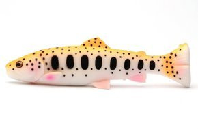 718 - SAVAGE GEAR GUMA 3D CRAFT TROUT PULSETAIL - GOLDEN ALBINO