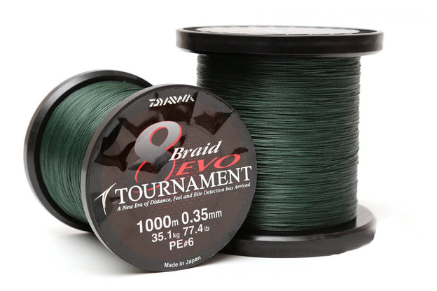 PLECIONKA DAIWA TOURNAMENT EVO DARK GREEN 0,08mm/1000m