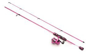 RÓŻOWA WĘDKA Z KOŁOWROTKIEM SANGER FLASH LIGHT STICK 40 195/15-40g