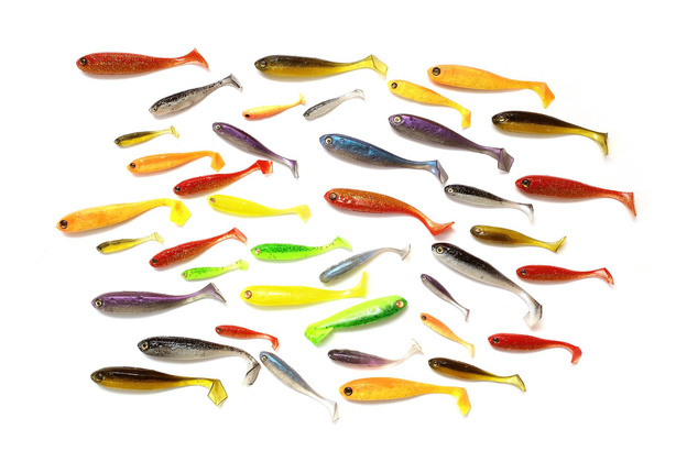 GUMA ADUSTA PENTA SHAD - GREEN CHART GLITTER ORANGE