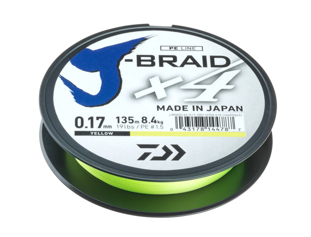 PLECIONKA DAIWA J-BRAID X4 YELLOW 270m
