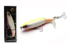 45531 - YORK WOBLER POWIERZCHNIOWY AMBER 9cm - YELLOW/WHITE