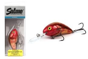 QRH516 - SALMO WOBLER RATTLIN HORNET F 4,5cm- GOLDEN READ HEAD