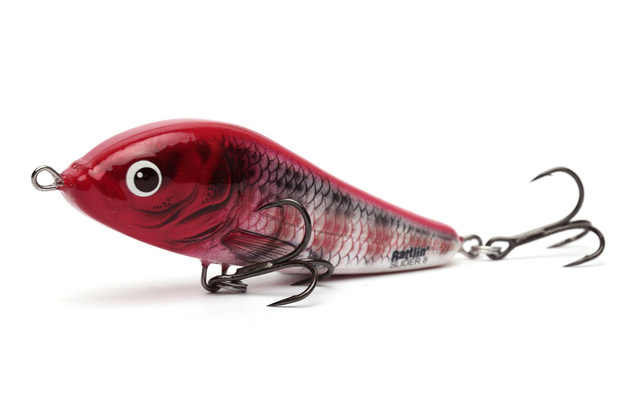 WOBLER SALMO RATTLIN SLIDER SINKING 11cm - HOLO RED HEAD STRIPER