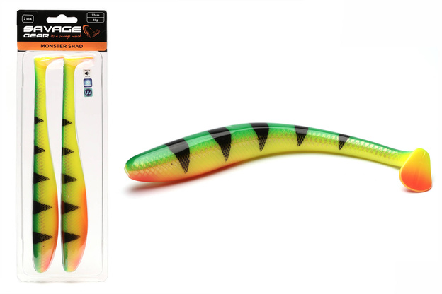GUMA SAVAGE GEAR MONSTER SHAD 22cm - FIRETIGER