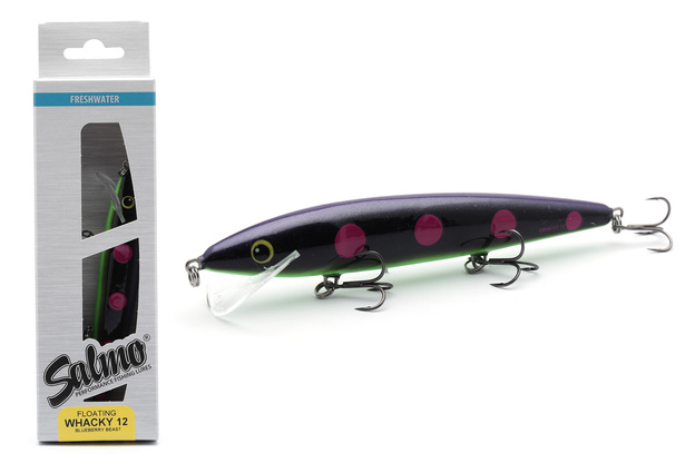 UNIKATOWY WOBLER SALMO WHACKY FLOATING 12cm/14g - BLUEBERRY BEAST