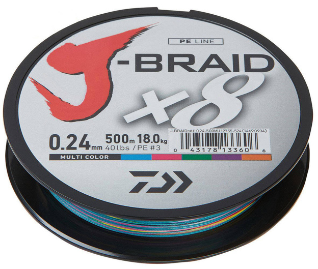 PLECIONKA DAIWA J-BRAID MULTICOLOR X8 300m