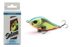 UNIKATOWY WOBLER SALMO SLIDER SINKING 5cm - CHARTREUSE BLUE