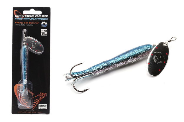 OBROTÓWKA SAVAGE GEAR FLYING EEL SPINNER - SILVER DOCTOR