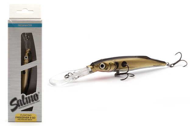 WOBLER SALMO FREEDIVER SDR 7cm - GOLD BLACK BACK