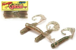 LCHG40 - LUNKER CITY GUMA HYDROTAIL GRUB PUMPKIN SEED GRN 4"/10szt