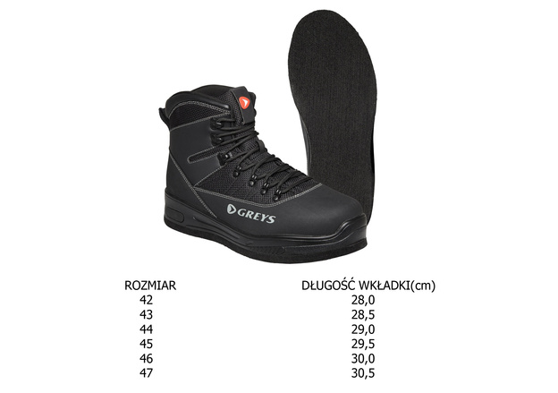 BUTY DO BRODZENIA Z FILCOWĄ PODESZWĄ GREYS TITAL