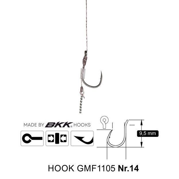 PRZYPONY GENLOG METHOD FEEDER RIG BAYONET 14/10cm