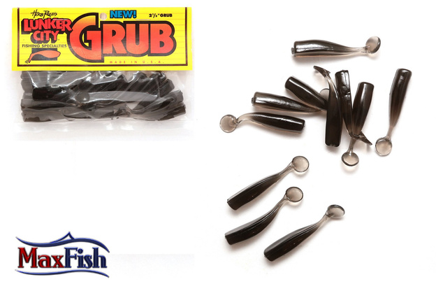 LCGR25/50 - LUNKER CITY GUMA GRUB 2,5" SMOKE -15szt