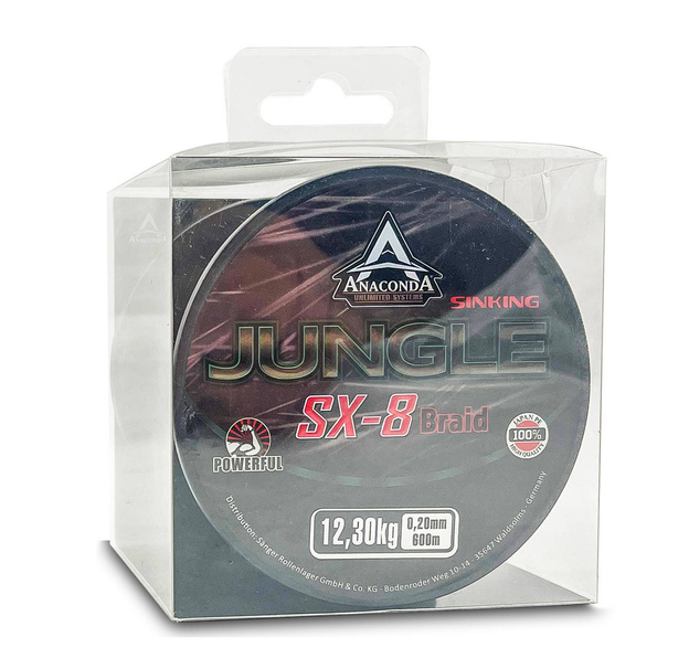 PLECIONKA ANACONDA JUNGLE SX-8 SINKING 0,25mm/600m