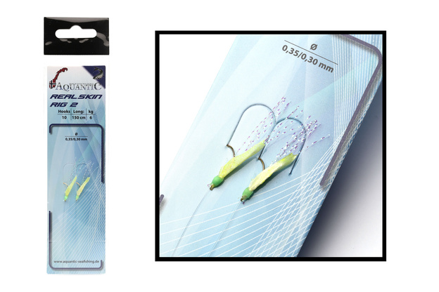 PRZYWIESZKA ŚLEDZIOWA AQUANTIC REAL SKIN RIG 2 - CHARTREUSE 10