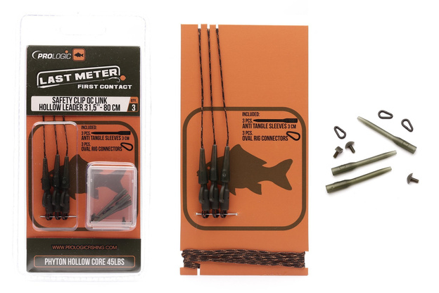 GOTOWY PRZYPON PROLOGIC SAFETLY CLIP QC LINK HOLLOW 45lbs