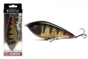 P036-451-156 - WESTIN JERK SWIM GLIDEBAIT 15cm/115g- 3D OLIVEOIL PERCH