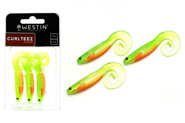 GUMA WESTIN CURL TEEZ - SLIME CURD 7cm/3szt
