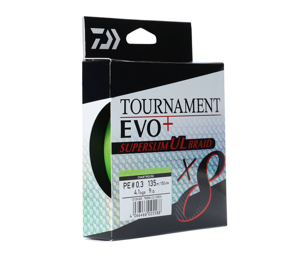 PLECIONKA DAIWA TOURNAMENT X8 EVO+ SUPERSLIM UL 0,5/135m