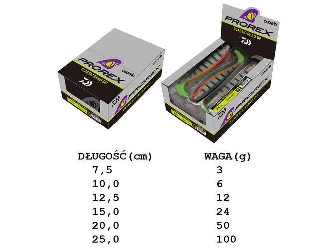 GUMA DAIWA PROREX CLASSIC SHAD - GHOST AYU