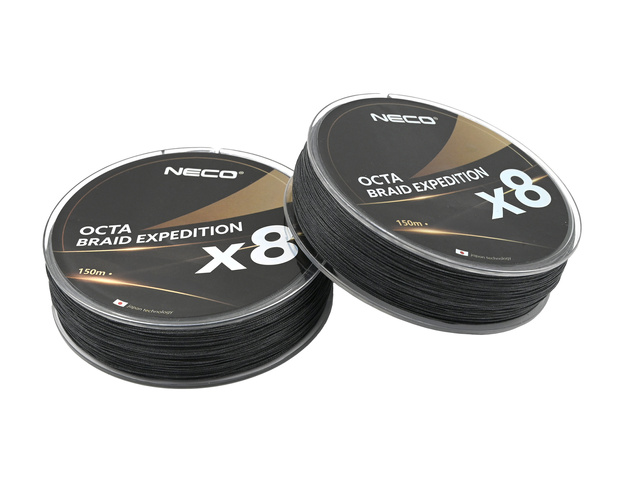 PLECIONKA NECO OCTA BRAID EXPEDITION X8 BLACK 0.30mm/150m