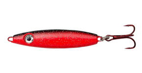 E179-349 - KINETIC PRZYNĘTA MORSKA CRAZY HERRING - RED/BLACK GLITTER
