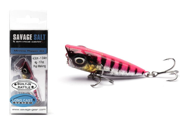 POPPER SAVAGE GEAR 3D MINNOW 4,3cm-PINK BARRACUDA PHP