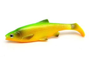 574 - SAVAGE GEAR GUMA 3D ROACH PADDLE TAIL - FIRETIGER