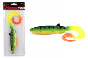 GUMA QUANTUM YOLO CURLY SHAD 26cm/64g - FIRETIGER HOT TAIL