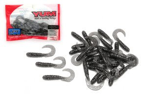 YWG365 - YUM GUMA WALLEYE GRUB SMOKE SILVER FLAKE 7,5cm/25szt