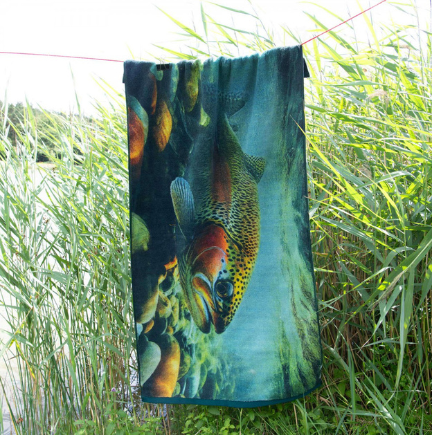 RĘCZNIK DRUKOWANY ZWOLTEX PSTRĄG GOTS 50x100cm