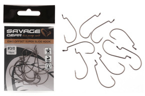 HAKI OFFSETOWE SAVAGE GEAR SUPER SLIDE EWG 3/0-10szt