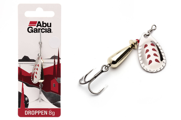 OBROTÓWKA ABU GARCIA DROPPEN - LF SILVER / RED MARKS