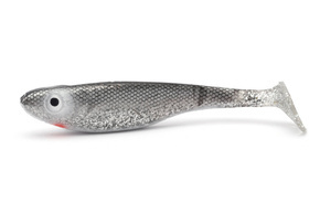 1522319 - ABU GRACIA GUMA SVARTZONKER McPREY - BLACK SILVER UV 12cm-1szt