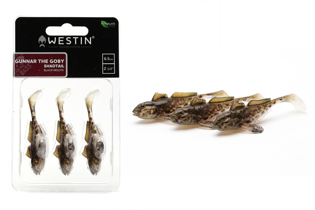 GUMY WESTIN GUNNAR THE GOBY 6,5cm/3szt - BLACK MOUTH