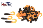 GUMY YUM WALLEYE GRUB BROWN ORANGE 7,5cm/25szt
