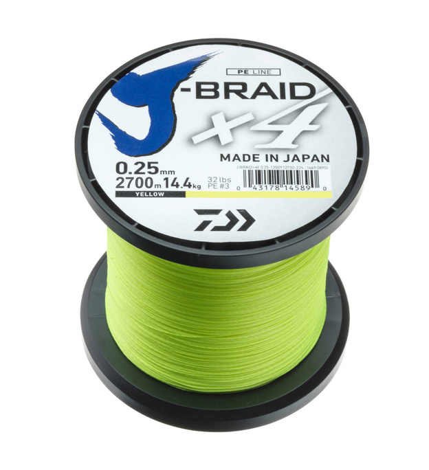 PLECIONKA DAIWA J-BRAID X4 YELLOW 0,07mm NA METRY